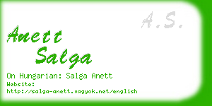 anett salga business card